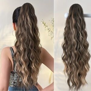 Long Wavy Brown Hair Extension
